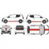 VW Up bandes capot toit hayon laterales kit complet autocollant Fun Stickers