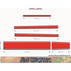 VW Up bandes capot toit hayon laterales kit complet autocollant Fun Stickers