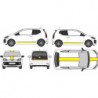 VW Up bandes capot toit hayon laterales kit complet autocollant Fun Stickers