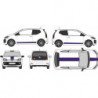 VW Up bandes capot toit hayon laterales kit complet autocollant Fun Stickers
