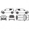 VW Up bandes capot toit hayon laterales kit complet autocollant Fun Stickers