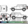 JEEP WILLYS Wrangler  KIT army USMC -  - Kit Complet - voiture Sticker Autocollant Graphic Decals