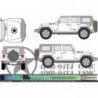 JEEP WILLYS Wrangler  KIT army USMC -  - Kit Complet - voiture Sticker Autocollant Graphic Decals