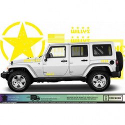 Jeep Willys Wrangler kit Army USMC complet autocollant Fun Stickers