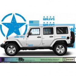 Jeep Willys Wrangler kit Army USMC complet autocollant Fun Stickers