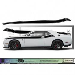 DODGE CHALLENGER Bandes latérales -  - Kit Complet - voiture Sticker Autocollant Graphic Decals