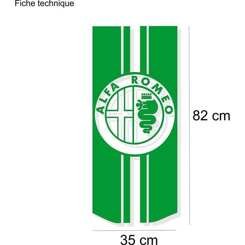 Alfa Romeo Bande Capot Mito 147 -  - Kit Complet - voiture Sticker Autocollant Graphic Decals