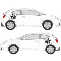 Alfa Romeo bandes laterales kit complet autocollant sticker Fun Stickers