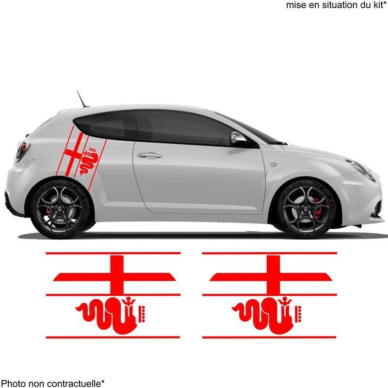Alfa Romeo bandes laterales kit complet autocollant sticker Fun Stickers