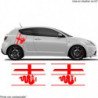 Alfa Romeo bandes laterales kit complet autocollant sticker Fun Stickers