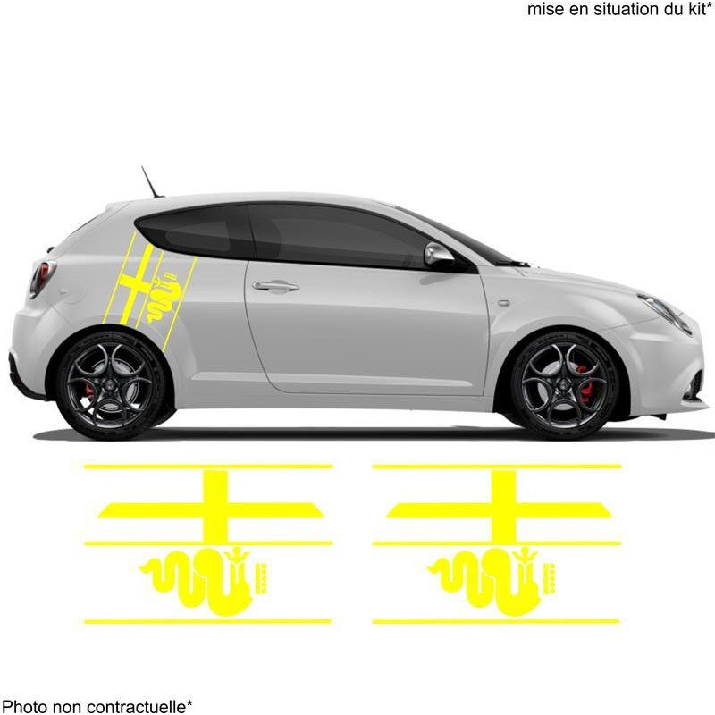 Alfa Romeo bandes laterales kit complet autocollant sticker Fun Stickers
