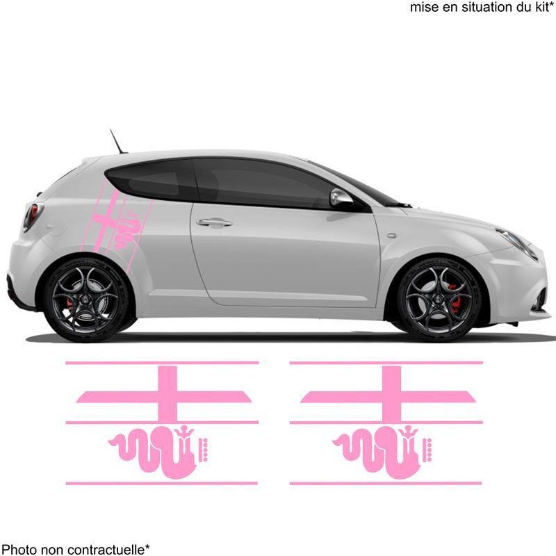 Alfa Romeo bandes laterales kit complet autocollant sticker Fun Stickers