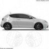 Alfa Romeo logo rond lateral x2 kit autocollant Fun Stickers
