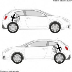 Alfa Romeo logo rond lateral x2 kit autocollant Fun Stickers