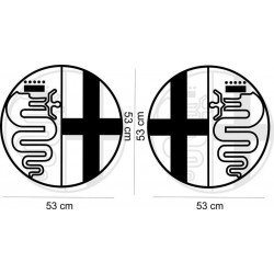 Alfa Romeo logo rond lateral x2 kit autocollant Fun Stickers