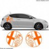 Alfa Romeo logo rond lateral x2 kit autocollant Fun Stickers
