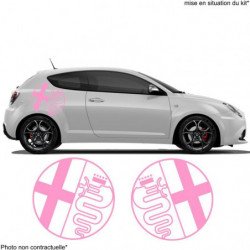 Alfa Romeo logo rond lateral x2 kit autocollant Fun Stickers