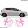 Alfa Romeo logo rond lateral x2 kit autocollant Fun Stickers