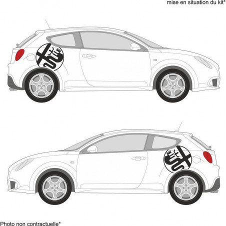 ALFA ROMEO Logos rond latérale X 2 - - Kit Complet - voiture Sticker ...