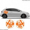 Alfa Romeo logos ronds lateraux x2 kit complet autocollant Fun Stickers