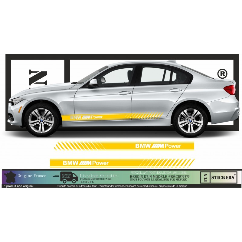 BMW M - Série 1 2 3 4 5 6 7 X1 X2 X3 X4 X5 X6 Bandes de Bas de Caisse - Tuning Sticker Autocollant Graphic Decals