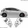 ALFA ROMEO logos Serpent couronne X2 -  - Kit Complet - voiture Sticker Autocollant Graphic Decals