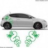 Alfa Romeo logos Serpent et Couronne x2 kit autocollant Fun Stickers