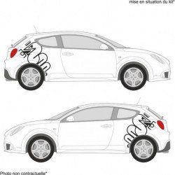 Alfa Romeo logos Serpent et Couronne x2 kit autocollant Fun Stickers
