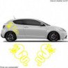 Alfa Romeo logos Serpent et Couronne x2 kit autocollant Fun Stickers