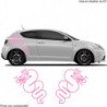 Alfa Romeo logos Serpent et Couronne x2 kit autocollant Fun Stickers