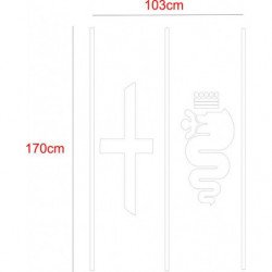 Alfa Romeo kit deco toit Serpent et Croix autocollant Fun Stickers
