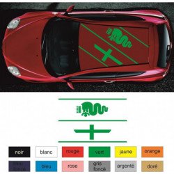 Alfa Romeo kit deco toit Serpent et Croix autocollant Fun Stickers