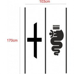 Alfa Romeo kit deco toit Serpent et Croix autocollant Fun Stickers