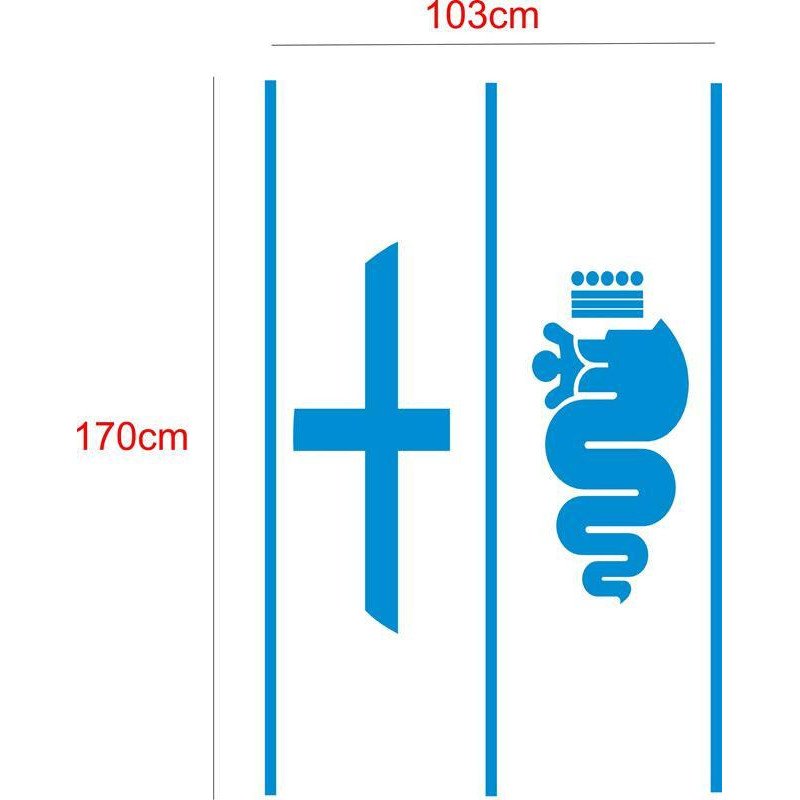 Alfa Romeo kit deco toit Serpent et Croix autocollant Fun Stickers