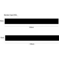 Mini One Cooper kit bandes capot autocollantes Fun Stickers