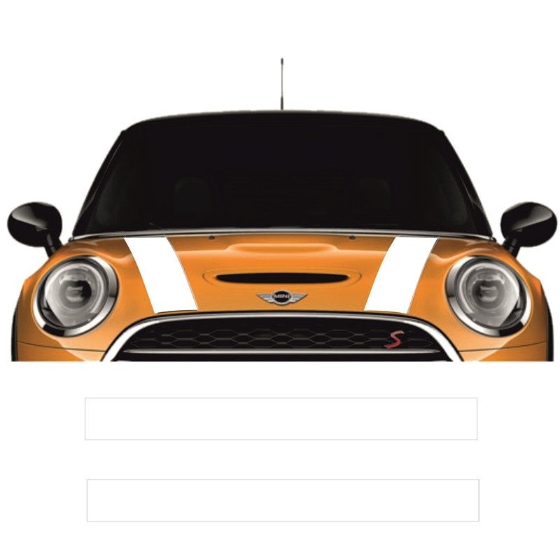 Mini One Cooper kit bandes capot autocollantes Fun Stickers