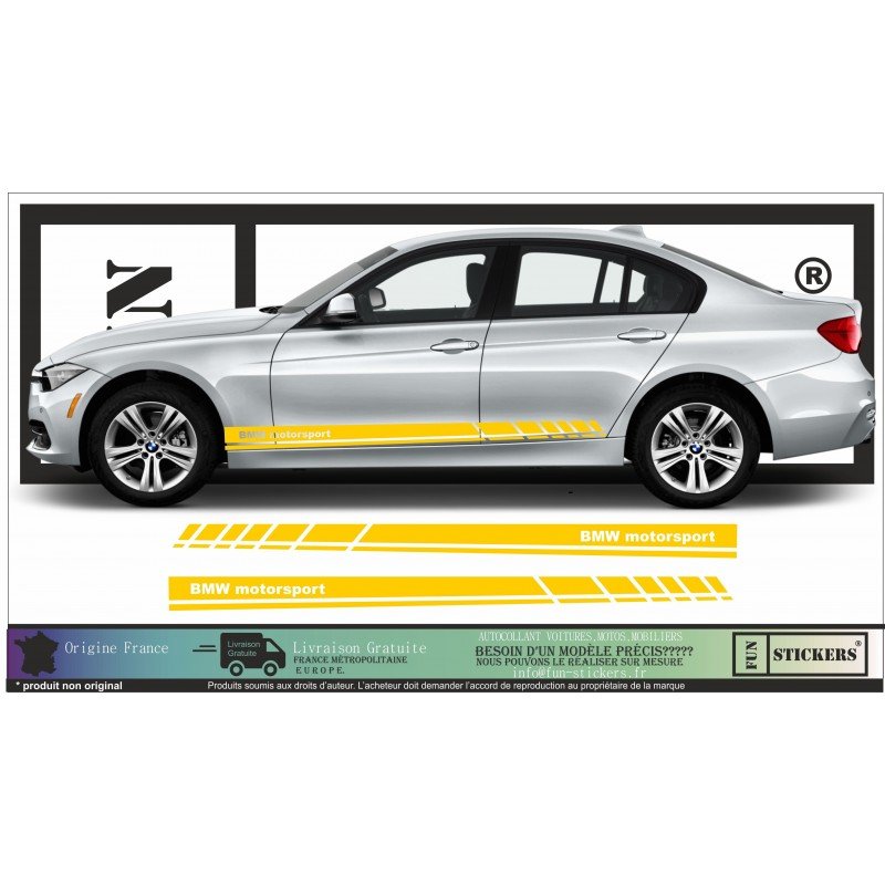 BMW Motorsport stripping lateral 180 cm bande decorative racing Fun Stickers