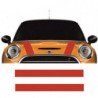 Mini One Cooper kit bandes capot autocollantes Fun Stickers
