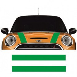 Mini One Cooper kit bandes capot autocollantes Fun Stickers