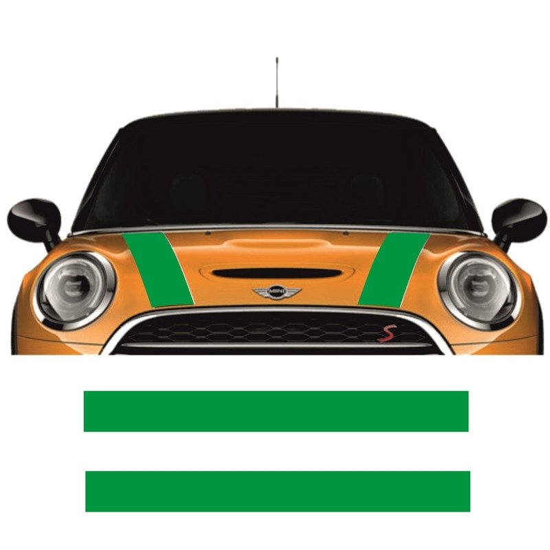 Mini One Cooper kit bandes capot autocollantes Fun Stickers