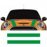 Mini One Cooper kit bandes capot autocollantes Fun Stickers