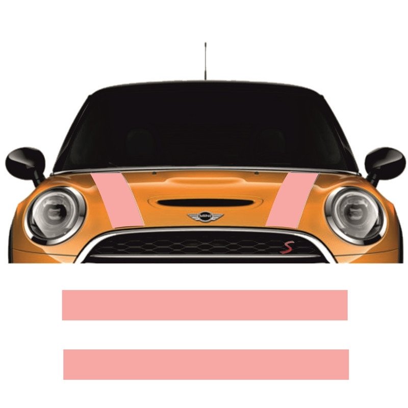 Mini One Cooper kit bandes capot autocollantes Fun Stickers