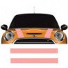 Mini One Cooper kit bandes capot autocollantes Fun Stickers
