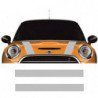 Mini One Cooper kit bandes capot autocollantes Fun Stickers