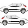 Nissan Juke Double bandes damiers -Kit Complet - voiture Sticker Autocollant Graphic Decals