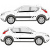 Nissan Juke Double bandes damiers -Kit Complet - voiture Sticker Autocollant Graphic Decals