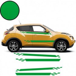 Nissan Juke double bandes damiers kit complet autocollant Fun Stickers