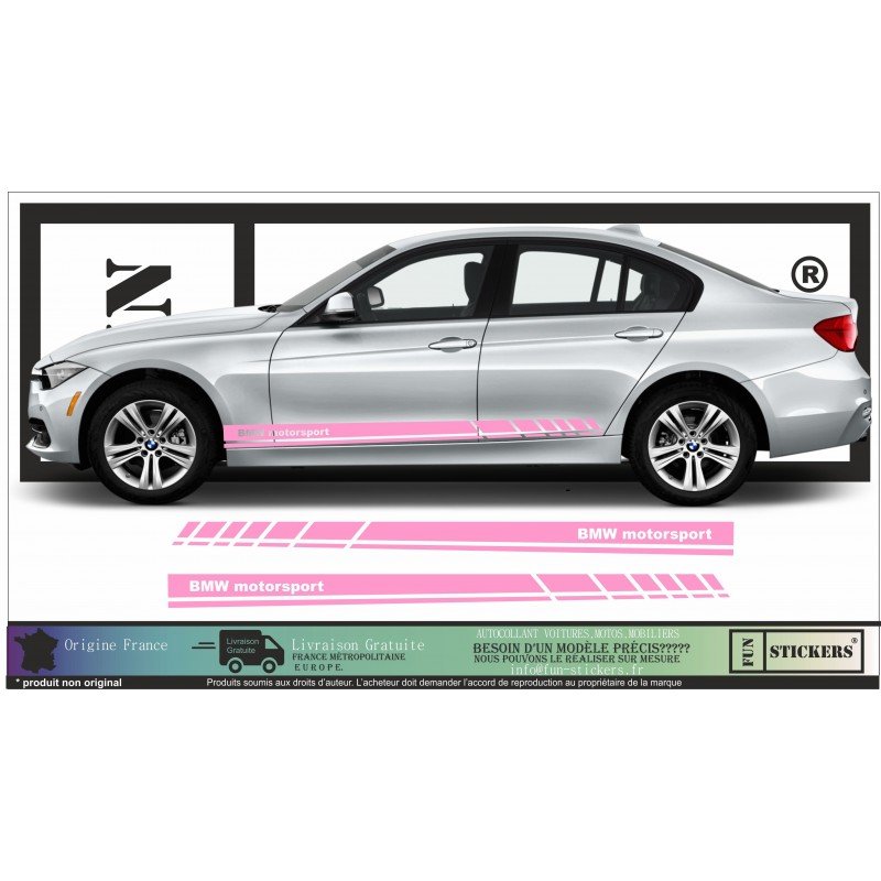 BMW Motorsport stripping lateral 180 cm bande decorative racing Fun Stickers