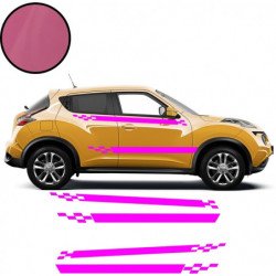 Nissan Juke double bandes damiers kit complet autocollant Fun Stickers