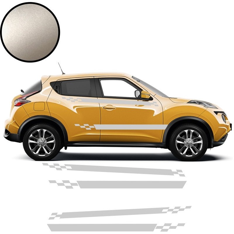 Nissan Juke double bandes damiers kit complet autocollant Fun Stickers